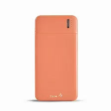 Power Bank Hune At-pob-pb-051 10000 Mah, Universal, Fuente De Carga Usb, Color Durazno