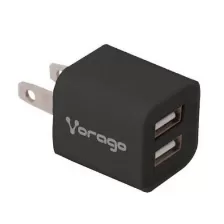 Cargador De Pared Vorago Negro 106 Para Tablet/smartphone, 2 Puertos Usb 2.0, 5v/2