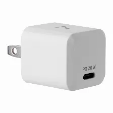 Cargador Para Pared Vorago Au-250-v2 Quick Charge, 3.0a, 20w, Tipo C, Blanco