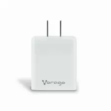 Cargador Vorago Au-350-wh, 5v, 3a, 9v, Doble Puerto, 1xusb 2.0, 1xusb Tipo C, Carga Rapida 20w, Blanco