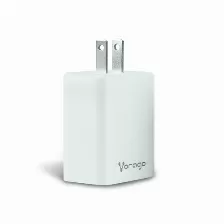 Cargador Vorago Au-350-wh, 5v, 3a, 9v, Doble Puerto, 1xusb 2.0, 1xusb Tipo C, Carga Rapida 20w, Blanco