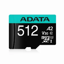 Memoria Micro Sd Adata, 512gb, Premier Pro Xc Uhs-i, Clase 10, Con Adaptador Sd, 100 Mb/s, 80mb/s, Open Box