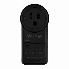 Protector De Voltaje Y Supresor De Picos Vorago Avr-300, Rj45/rj11, Portatil, Negro