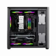 Gabinete Balam Rush Br-935654 Midi Tower, Pc, Soporta Atx, Micro Atx, Mini-itx, 4 Ranuras De Expansión, Color Negro, Gris, Ventana Lateral Si, 1 X Usb 3.2