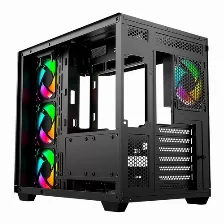 Gabinete Balam Rush Tank Master 9600 Tb Midi Tower, Pc, Soporta Atx, Itx, Micro Atx, Color Negro, Ventana Lateral Si, Iluminación Si, Fuente De Alimentación No, Ventiladores Traseros 1x 120 Mm, 1 X...