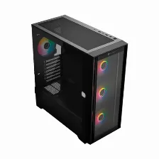 Gabinete Balam Rush Br-938754 Escritorio, Pc, Soporta Atx, Eatx, Micro Atx, Mini-itx, 7 Ranuras De Expansión, Color Negro, Fuente De Alimentación No, Ventiladores Frontales 3x 120 Mm, 1 X Usb 3.2, 1 X Usb 2.0