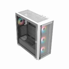 Gabinete Balam Rush Br-938761 Escritorio, Pc, Soporta Atx, Eatx, Micro Atx, Mini-itx, 7 Ranuras De Expansión, Color Blanco, Fuente De Alimentación No, Ventiladores Frontales 3x 120 Mm, 1 X Usb 3.2, 1 X Usb 2.0