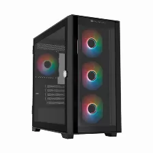 Gabinete Balam Rush Carbono Twin Mate 8000 Midi Tower, Pc, Soporta Micro Atx, Mini-itx, 5 Ranuras De Expansión, Color Negro, Ventana Lateral Si, Iluminación Si, Fuente De Alimentación No, Ventiladores Frontales 3x 120 Mm, Ventiladores Traseros 1x 120 Mm, 1 X Usb 3.2, 1 X Usb 2.0