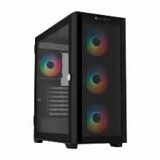 Gabinete Balam Rush Carbono Twin Mate 7000 Midi Tower, Pc, Soporta Atx, Micro Atx, Mini-itx, Color Negro, Ventana Lateral Si, Iluminación Si, Fuente De Alimentación No, Ventiladores Frontales 3x 12...