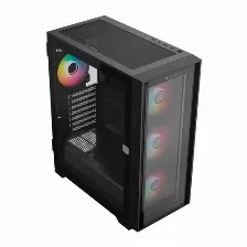 Gabinete Balam Rush Carbono Twin Mate 7000 Midi Tower, Pc, Soporta Atx, Micro Atx, Mini-itx, Color Negro, Ventana Lateral Si, Iluminación Si, Fuente De Alimentación No, Ventiladores Frontales 3x 12...