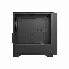 Gabinete Balam Rush Carbono Crystal 4000c Mini Tower, Pc, Soporta Micro Atx, Mini-itx, Color Negro, Ventana Lateral Si, Rgb Si, Fuente De Alimentación No, Ventiladores Traseros 1x 120 Mm, 1 X Usb 3.2, 1 X Usb 2.0