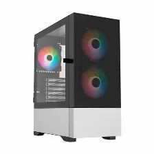 Gabinete Balam Rush Nitrox Aircool 5500 Abw Midi Tower, Negro, Blanco