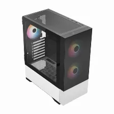 Gabinete Balam Rush Nitrox Aircool 5500 Abw Midi Tower, Negro, Blanco