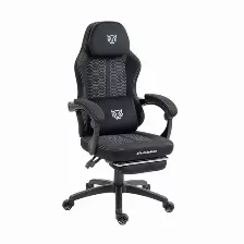 Silla Gamer Balam Rush Br-940641 Asiento Acolchado Tapizado, Reposa-brazos Si, Material Tela, Pvc, Peso Máximo 120 Kg, Color Negro