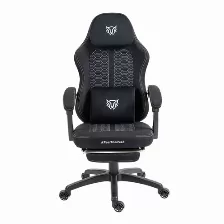 Silla Gamer Balam Rush Br-940641 Asiento Acolchado Tapizado, Reposa-brazos Si, Material Tela, Pvc, Peso Máximo 120 Kg, Color Negro