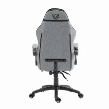 Silla Gamer Balam Rush Br-940757 Asiento Acolchado Tapizado, Reposa-brazos Si, Material Pvc, Tela, Peso Máximo 120 Kg, Color Gris