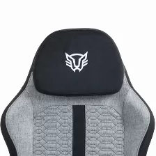 Silla Gamer Balam Rush Br-940757 Asiento Acolchado Tapizado, Reposa-brazos Si, Material Pvc, Tela, Peso Máximo 120 Kg, Color Gris