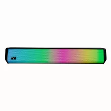 Mini Barra De Sonido Vorago Bluetooth Bsp-320, 5w, Inalambrico, Rgb, Auxiliar 3.5mm, Negro