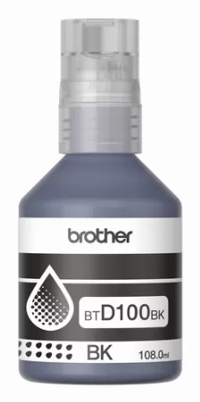 Botella De Tinta Brother Negro Btd100bk, 108 Ml, Inkbenefit Tank, Original