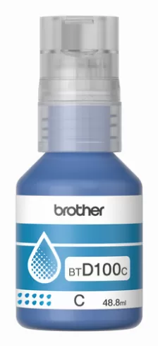 Botella De Tinta Brother Cian Btd100c, 48.8 Ml, Inkbenefit Tank, Original