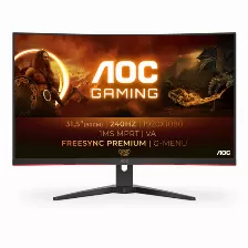 Monitor Aoc G2 C32g2ze, Led 31.5 Pulgadas, 2xhdmi, 1xdp, Full Hd, 240hz, 1ms