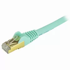 Cable De Red Startech.com Cable De 3m De Red Ethernet Rj45 Cat6 Blindado Stp - Cable Sin Enganche Snagless – Aqua, 3 M, Cat6a, Rj-45, Rj-45, Turquesa