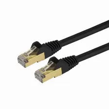Cable De Red Startech.com Cable De 4.5m De Red Ethernet Rj45 Cat6 Blindado Stp - Cable Sin Enganche Snagless – Negro, 4.6 M, Cat6a, Rj-45, Rj-45, Negro