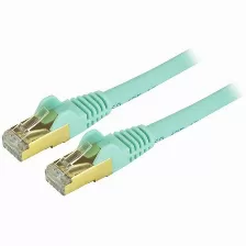 Cable De Red Startech.com Cable De 10.6m De Red Ethernet Rj45 Cat6 Blindado Stp - Cable Sin Enganche Snagless – Aqua, 9.1 M, Cat6a, Rj-45, Rj-45, Color Aguamarina