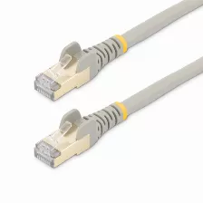 Cable De Red Startech.com Cable De 15cm De Red Ethernet Rj45 Cat6 Blindado Stp - Cable Sin Enganche Snagless – Gris, 0.2 M, Cat6a, Rj-45, Rj-45, Gris