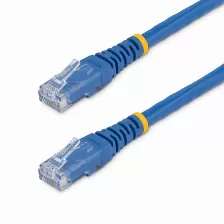 Cable De Red Startech.com Cable Azul Moldeado De 3m Cat6 Rj45 Utp De Red Gigabit Ethernet, 3 M, Cat6, U/utp (utp), Rj-45, Rj-45