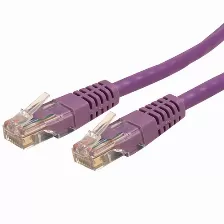 Cable De Red Startech.com Cable De Red 4.5m Categoría Cat6 Utp Rj45 Gigabit Ethernet Etl - Patch Moldeado - Morado, 4.6 M, Cat6, U/utp (utp), Rj-45, Rj-45, Púrpura