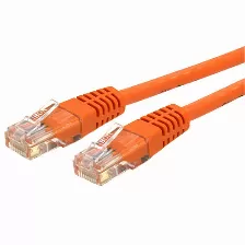 Cable De Red Startech.com Cable De 10.6m Ethernet Cat6 De Red - Naranja Cat6 Ethernet - Cable De Red Categoría 6 Poe++ De 100w Y 650mhz Moldeado Con Alivio De Tensión Probado Por Fluke - Certificado Por Ul Tia, 10.7 M, Cat6, U/utp (utp), Rj-45, Rj-45, Naranja