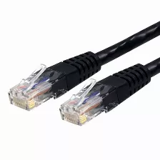 Cable De Red Startech.com Cable De 1.8m De Red Ethernet Cat6 Utp Rj45 Etl Moldeado - Negro, 1.8 M, Cat6, U/utp (utp), Rj-45, Rj-45, Negro