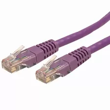 Cable De Red Startech.com Cable De Red 1.8m Categoría Cat6 Utp Rj45 Gigabit Ethernet Etl - Patch Moldeado - Morado, 1.8 M, Cat6, U/utp (utp), Rj-45, Rj-45, Púrpura