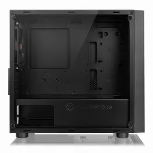 Gabinete Thermaltake Versa H18 Micro Tower, Pc, Soporta Micro Atx, Mini-itx, 4 Ranuras De Expansión, Color Negro, Ventana Lateral Si, Fuente De Alimentación No, Ventiladores Traseros 1x 120 Mm, 1 X Usb 3.2, 2 X Usb 2.0