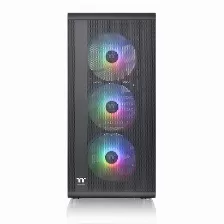 Gabinete Thermaltake S200 Plus Tg Argb, Midi Tower, 4x Ventiladores, Negro