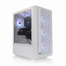 Gabinete Thermaltake S200 Tg Argb Snow, Ventana Lateral, 3x Ventiladores Argb, Blanco Open Box Grado A - Caja Maltrada