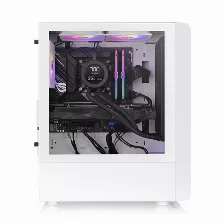 Gabinete Thermaltake S200 Tg Argb Snow, Ventana Lateral, 3x Ventiladores Argb, Blanco Open Box Grado A - Caja Maltrada