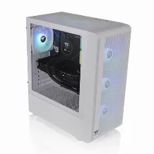 Gabinete Thermaltake S200 Tg Argb Snow, Ventana Lateral, 3x Ventiladores Argb, Blanco Open Box Grado A - Caja Maltrada