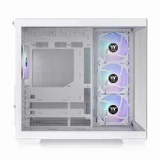 Gabinete Thermaltake View 380 Tg Argb Snow Midi Tower, Vidrio Frontal/lateral, 4x Ventiladores, Blanco