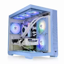 Gabinete Thermaltake View 380 Tg Argb Hydrangea Blue Midi Tower, 4x Ventiladores, Azul