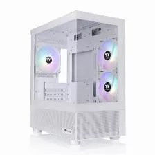 Gabinete Thermaltake View 170 Tg Argb Snow, Micro Tower, Panel De Vidrio, 3x Ventiladores, Blanco