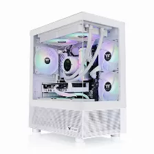 Gabinete Thermaltake View 170 Tg Argb Snow, Micro Tower, Panel De Vidrio, 3x Ventiladores, Blanco