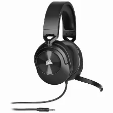 Audífonos Corsair Hs55 Stereo Diadema Para Juego, Micrófono Integrado, Conectividad Alámbrico, Conector De 3.5 Mm Si, Color Carbono