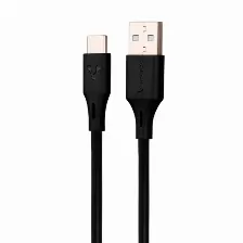 Cable Vorago Cab-c01b Usb-usb Tipo C, 1 M, Carga Rapida, Color Negro