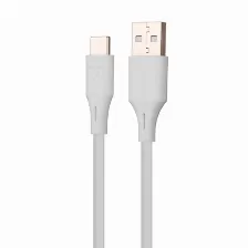 Cable Vorago Cab-c01w Usb-usb Tipo C, 1 M, Carga Rapida, Color Blanco