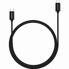 Cable Adata Usb Tipo C - Usb Tipo C. Conector Reversible Tipo C, Potencia Mã¡xima De Salida De 100 W, Tejido De Nailon, (1 M De Longitud). Color Negro. Ca