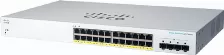 Switch Cisco Cbs220-24p-4g Gestionado, L2, Cantidad De Puertos 24, Gigabit Ethernet (10/100/1000), 56 Gbit/s, Ssh, Ssh-2, Ssl/tls, 1u, Blanco