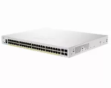 Switch Cisco Cbs250-48pp-4g-na Gestionado, L2/l3, Cantidad De Puertos 48, Gigabit Ethernet (10/100/1000), 104 Gbit/s, Https, Ssh, Ssl/tls, Plata