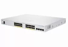 Switch Cisco Cbs350-24p-4g-na Gestionado, L2/l3, Cantidad De Puertos 24, Gigabit Ethernet (10/100/1000), Https, Ssh, Ssl/tls, Plata